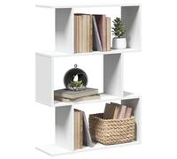 BOWEKAM Mobili,Scaffalature,Librerie & Scaffali,Divisorio Libreria 3 ripiani Bianco 70x24x97 cm Legno Ingegnerizzato