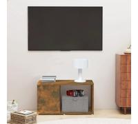 BOWEKAM Mobili,Scaffalature,Librerie & Scaffali In Piedi,Mobile TV Rovere Fumé 60x24x32cm Legno Ingegnerizzato
