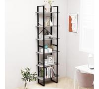 BOWEKAM Mobili,Scaffalature,Librerie & Scaffali In Piedi,Scaffale di stoccaggio Grigio Cemento 60x30x210cm Legno Ingegnerizzato