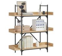 BOWEKAM Mobili,Scaffalature,Librerie & Scaffali,Libreria a 3 Livelli Rovere Sonoma 100x33x108,5 cm Legno Ingegnerizzato