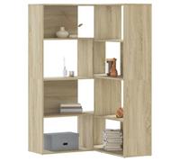 BOWEKAM Mobili,Scaffalature,Librerie & Scaffali,Libreria Angolare 4 Ripiani Rovere Sonoma 85x85x140 cm Legno Ingegnerizzato