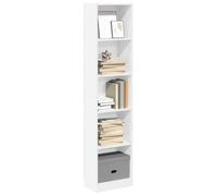 BOWEKAM Mobili,Scaffalature,Librerie & Scaffali,Libreria Bianco 40x24x176 cm Legno Ingegnerizzato