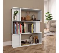 BOWEKAM Mobili,Scaffalature,Librerie & Scaffali,Libreria/Divisorio Bianco 80x24x96 cm Legno Ingegnerizzato