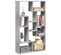 BOWEKAM Mobili,Scaffalature,Librerie & Scaffali,Libreria Grigio Cemento 72x20x120 cm Legno Ingegnerizzato