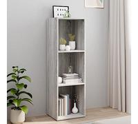 BOWEKAM Mobili,Scaffalature,Librerie & Scaffali,Libreria/Mobile TV Grigio Sonoma 36x30x114 cm Legno Ingegnerizzato