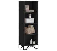BOWEKAM Mobili,Scaffalature,Librerie & Scaffali,Libreria Nero 50x31x137.5 cm Legno Ingegnerizzato