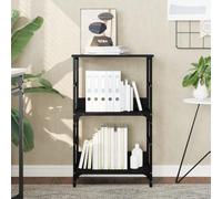 BOWEKAM Mobili,Scaffalature,Librerie & Scaffali,Libreria Nero 50x33x82 cm Legno Ingegnerizzato