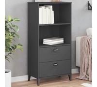 BOWEKAM Mobili,Scaffalature,Librerie & Scaffali,Libreria VIKEN Antracite Grigio 60x35x123 cm Legno Ingegnerizzato