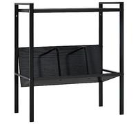 BOWEKAM Mobili,Scaffalature,Librerie & Scaffali,Scaffale a 2 Strati Nero 52x28x59 cm Legno Ingegnerizzato