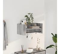 BOWEKAM Mobili,Scaffalature,Mensole a muro & Ledges,Mensola a muro Grigio Sonoma 70.5x35x30.5 cm Legno Ingegnerizzato