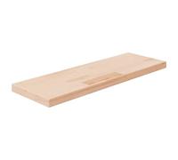 BOWEKAM Mobili, scaffalature, mensole a parete e mensole, 60 x 20 x 2,5 cm, in legno massello di rovere non trattato