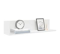 BOWEKAM Mobili, scaffalature, mensole a parete e sporgenze, mensole da parete 2 pezzi bianco 75 x 16,5 x 16,5 cm legno ingegnerizzato