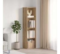 BOWEKAM Mobili, scaffalature, mensole a parete e sporgenze, mobiletto per libri/TV in rovere artigianale 36 x 30 x 143 cm in legno ingegnerizzato