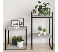 BOWEKAM Mobili,Scaffalature,Mensole Da Parete 4 pz Grigio Sonoma 40x40x1.5 cm Legno Ingegnerizzato