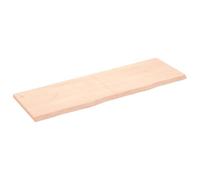 BOWEKAM Mobili, scaffalature, mensole da parete e mensole, 160 x 50 x (2-4) cm, in legno massello di rovere non trattato
