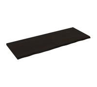 BOWEKAM Mobili, scaffalature, mensole da parete e sporgenze, mensola da parete marrone scuro 160 x 60 x (2-4) cm in legno massello di rovere trattato