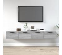 BOWEKAM Mobili,Scaffalature,Mensole e Ledges,Armadi a muro 2 pz Grigio Sonoma 68x30x20 cm Legno Ingegnerizzato
