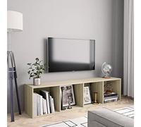 BOWEKAM Mobili,Scaffalature,Mensole e Ledges,Libreria/Mobile TV Rovere Sonoma 143x30x36 cm