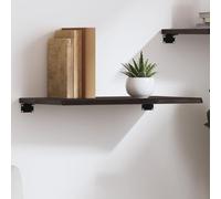 BOWEKAM Mobili,Scaffalature,Mensole e Ledges,Mensola Da Parete Marrone Scuro 60x30x2 cm Legno massello Trattato Rovere