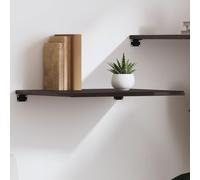 BOWEKAM Mobili,Scaffalature,Mensole e Ledges,Mensola da parete Marrone Scuro 60x50x2 cm Legno massello trattato Rovere