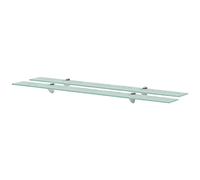 BOWEKAM Mobili,Scaffalature,Mensole e Ledges,Mensole galleggianti 2 pezzi Vetro 100x10 cm 8 mm