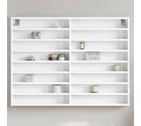 BOWEKAM Mobili,Scaffalature,Mensole e Ledges,Vetrine Cabinet Bianco 100x8.5x75 cm Legno Ingegnerizzato