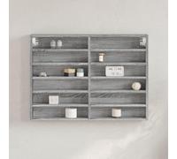 BOWEKAM Mobili,Scaffalature,Mensole e Ledges,Vetrine Cabinet Grigio Sonoma 80x8.5x58 cm Legno Ingegnerizzato