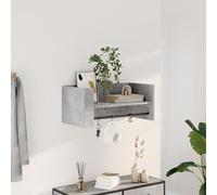 BOWEKAM Mobili,Scaffalature,Mensole e sporgenze a parete,Mensola a muro Grigio Cemento 70,5x35x30,5 cm Legno Ingegnerizzato