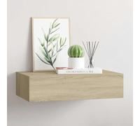 BOWEKAM Mobili,Scaffalature,Mensole e sporgenze a parete,Mensola cassetto a parete in rovere 40x23.5x10cm MDF