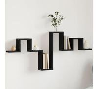 BOWEKAM Mobili,Scaffalature,Mensole e sporgenze a parete,Mensola da parete Nero 104,5x10x43 cm Legno Ingegnerizzato