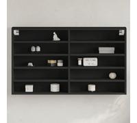 BOWEKAM Mobili,Scaffalature,Mensole e sporgenze a parete,Vetrine Cabinet Nero 100x15x58 cm Legno Ingegnerizzato