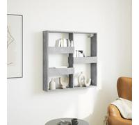 BOWEKAM Mobili,Scaffalature,Mensole e sporgenze,Armadietto da parete Grigio Cemento 80x15x80 cm Legno Ingegnerizzato