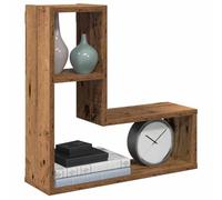 BOWEKAM Mobili,Scaffalature,Mensole e sporgenze,Mensole a muro Cubo 2 pz Legno Antico 50x15x50 cm Legno Ingegnerizzato