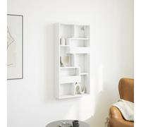 BOWEKAM Mobili,Scaffalature,Mensole e sporgenze,Pensile Bianco 50x15x100 cm Legno Ingegnerizzato