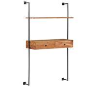 BOWEKAM Mobili,Scaffalature,Mensole e sporgenze,Scrivania da parete 90x40x170 cm in legno massello di acacia