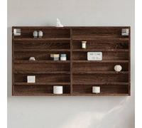 BOWEKAM Mobili,Scaffalature,Mensole e sporgenze,Vetrina Vetrine Rovere Marrone 100x8.5x58 cm Legno Ingegnerizzato