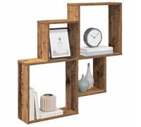 BOWEKAM Mobili,Scaffalature,Mensole & Ledges,Mensola a muro Legno Antico 80x15x78,5 cm Legno Ingegnerizzato