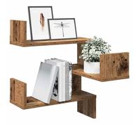 BOWEKAM Mobili,Scaffalature,Mensole & Ledges,Mensola angolare a parete Legno Antico 40x40x49.5 cm Legno Ingegnerizzato