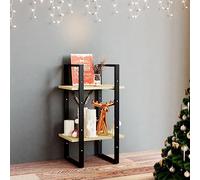 BOWEKAM Mobili, scaffali, librerie e mensole in piedi, armadio a 2 ripiani in legno di pino massiccio, 40 x 30 x 70 cm