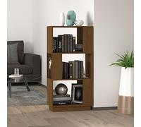 BOWEKAM Mobili, scaffali, librerie e mensole in piedi, armadio per libri/divisorio marrone miele 51 x 25 x 101 cm in legno massello di pino
