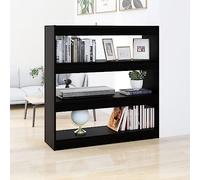 BOWEKAM Mobili, scaffali, librerie e mensole in piedi, armadio per libri/divisorio nero, 100 x 30 x 103 cm