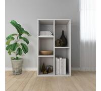 BOWEKAM Mobili, scaffali, librerie e mensole in piedi, libreria/credenza bianco lucido 50 x 25 x 80 cm in legno ingegnerizzato