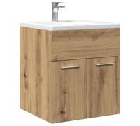 BOWEKAM Mobili,Set di mobili,Set di mobili da bagno,Armadietto da bagno Lavandino in rovere artigianale 41x38.5x46 cm Legno ingegnerizzato