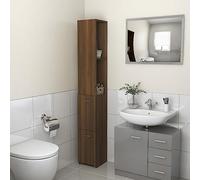 BOWEKAM Mobili,Set di mobili,Set di mobili da bagno,Armadietto da bagno Rovere Marrone 25x26.5x170 cm Legno ingegnerizzato