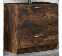 BOWEKAM Mobili,Set di mobili,Set di mobili da bagno,Lavandino Cabinet Rovere affumicato 59x37x59 cm Legno ingegnerizzato