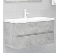 BOWEKAM Mobili,Set di mobili,Set di mobili da bagno,Mobile lavello Grigio cemento 90x38.5x45 cm Legno ingegnerizzato