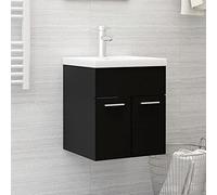 BOWEKAM Mobili,Set di mobili,Set di mobili da bagno,Mobile lavello Nero 41x38.5x46 cm Legno ingegnerizzato