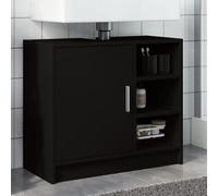 BOWEKAM Mobili,Set di mobili,Set di mobili da bagno,Mobile lavello Nero 63x29x55 cm Legno ingegnerizzato