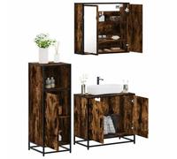 BOWEKAM Mobili,Set di mobili,Set di mobili da bagno,Set di mobili da bagno in legno di quercia fumé