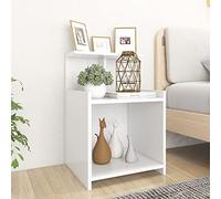 BOWEKAM Mobili, Tavoli, Comodini, Armadietti Letto 2 pz Bianco 40x35x60 cm Legno Ingegnerizzato